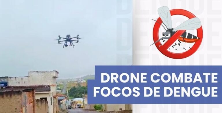 Drone combate focos em locais altos