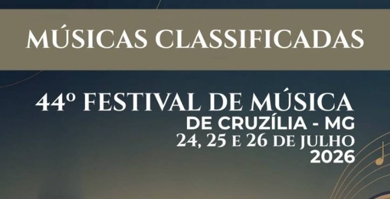 Músicas classificadas para o 44º Festival de Música